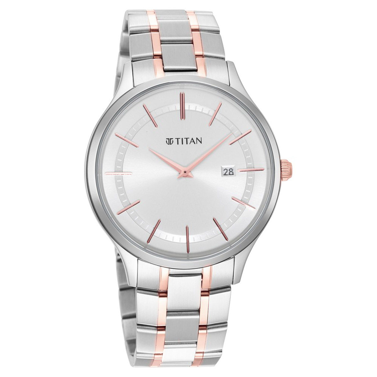 Titan Classique 90142KM01 White Dial Analog watch for Men