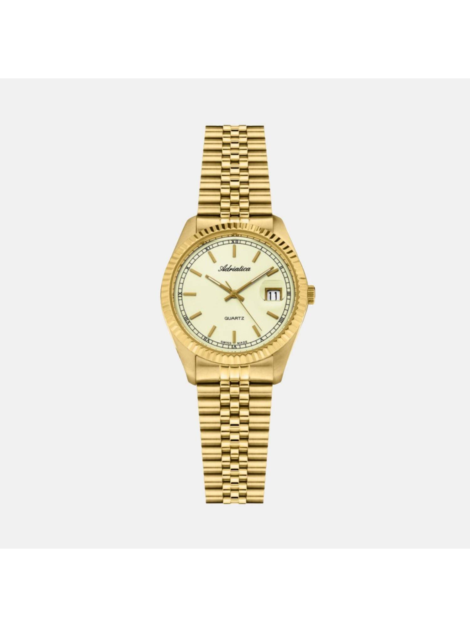 Adriatica Cream Stainless Steel Analog Watch (A3090.1111Q) (M)