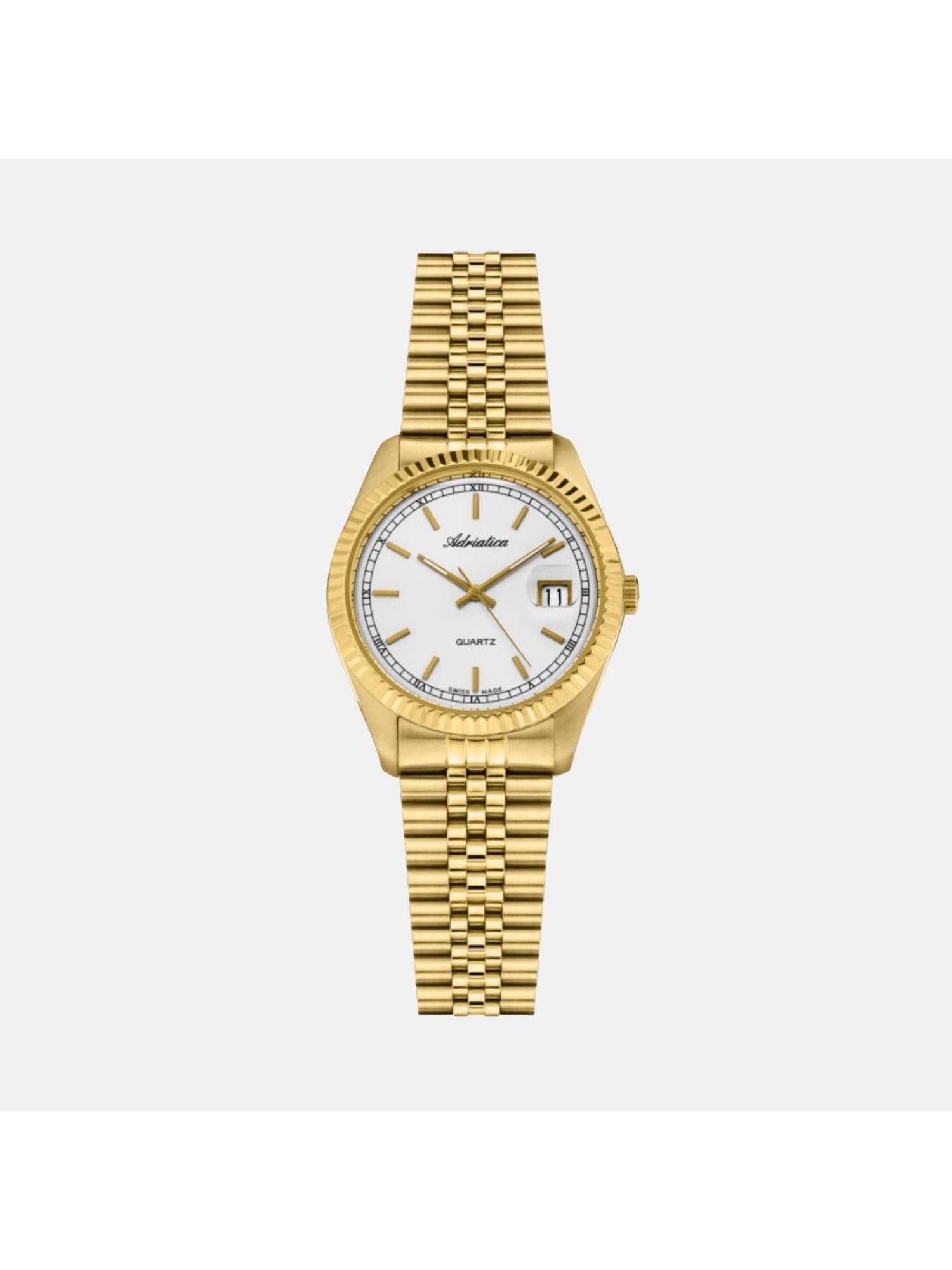 Adriatica Silver Stainless Steel Analog Watch (A3090.1113Q) (M)