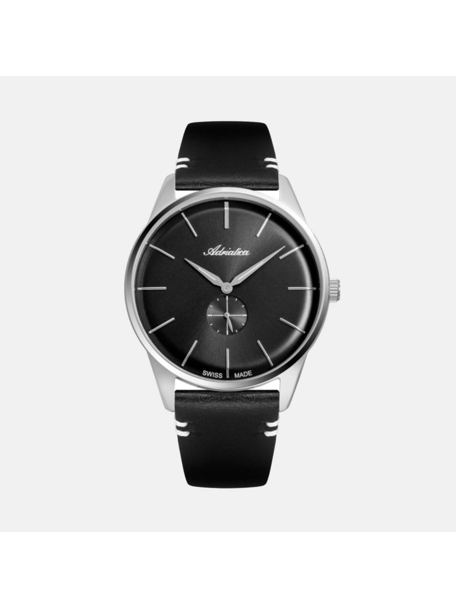 Adriatica Grey Leather Analog Watch (A8264.5216Q) (M)
