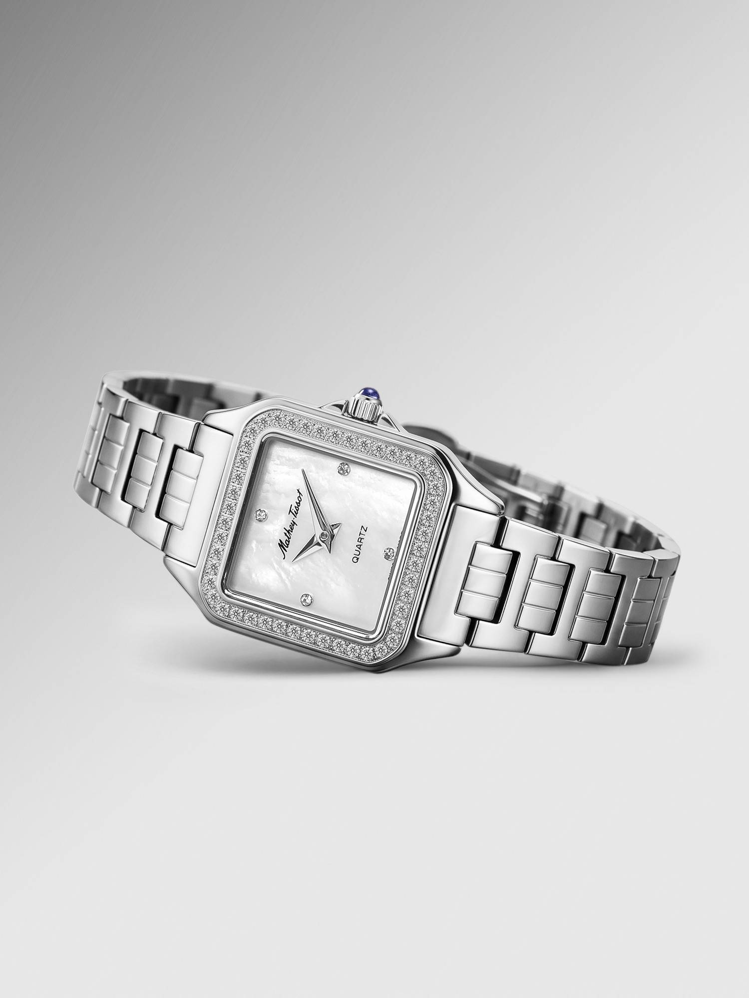 Mathey-Tissot Bella Stainless Steel White Dial Watch For Women -D971AQI (Medium)
