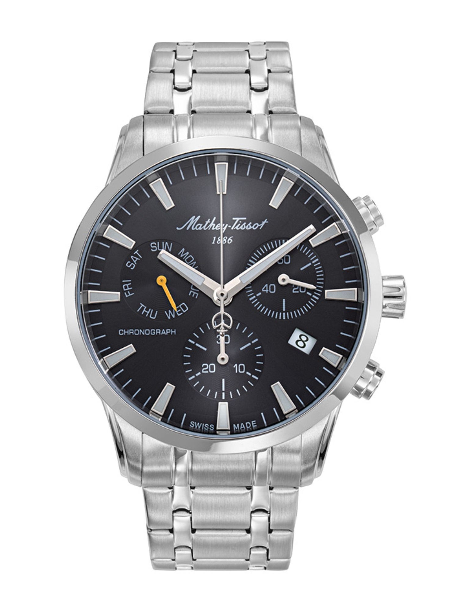 Buy Mathey-Tissot Ares Chrono Stainless Steel Black Dial Watch For