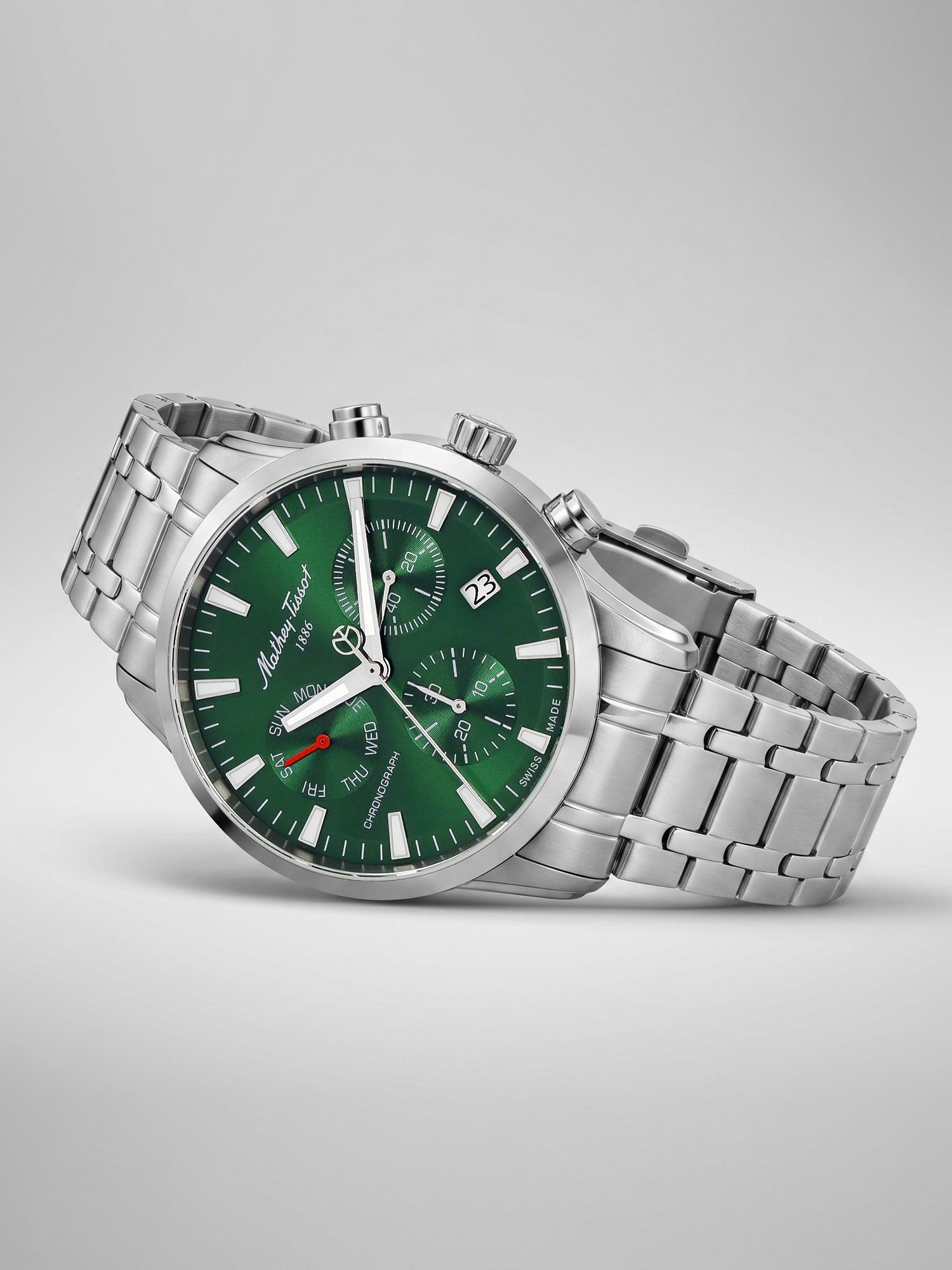 Buy Mathey-Tissot Ares Chrono Stainless Steel Green Dial Watch For