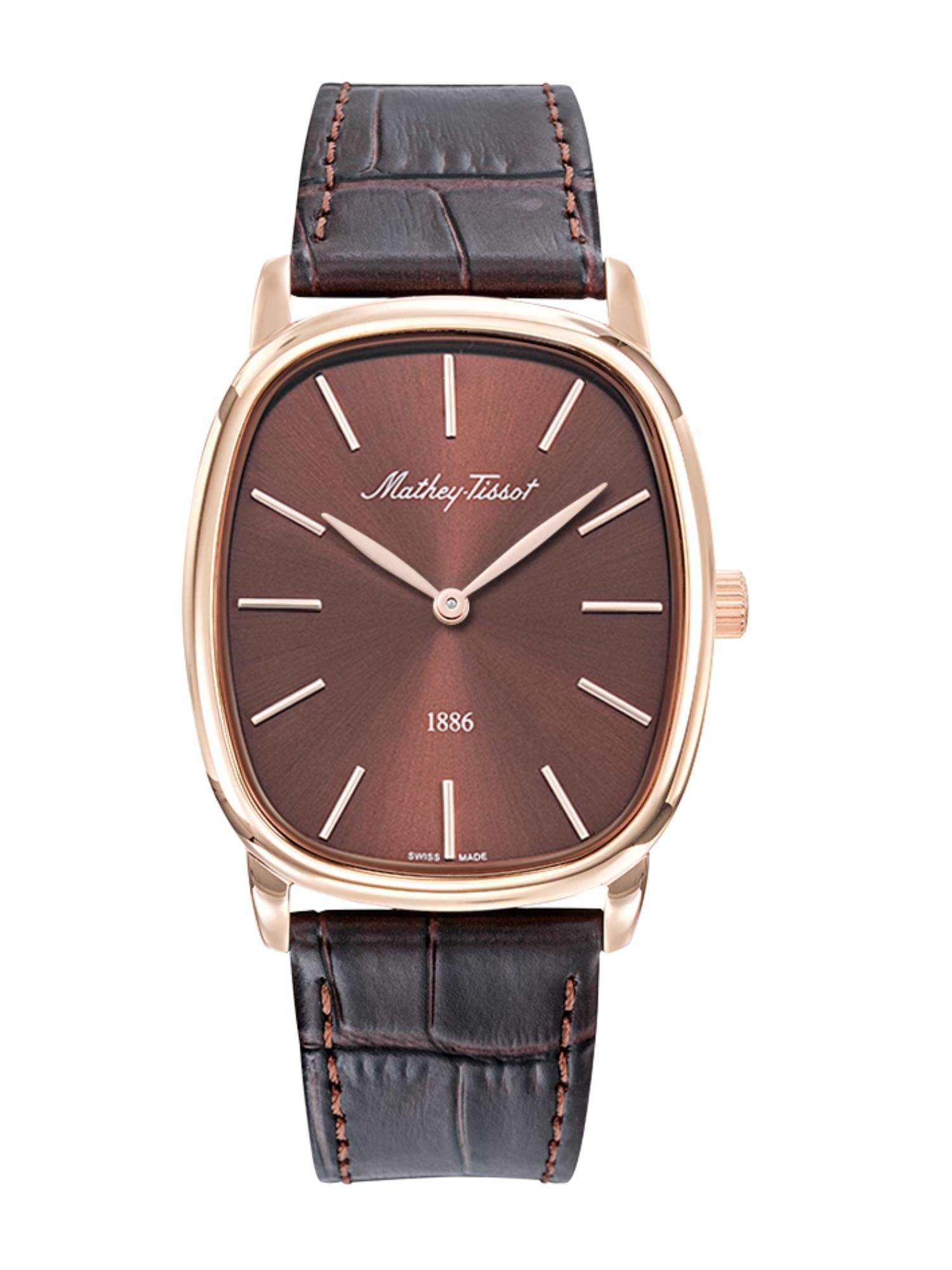 Mathey-Tissot Martin Stainless Steel Brown Dial Watch For Unisex -H7919PLM (Medium)