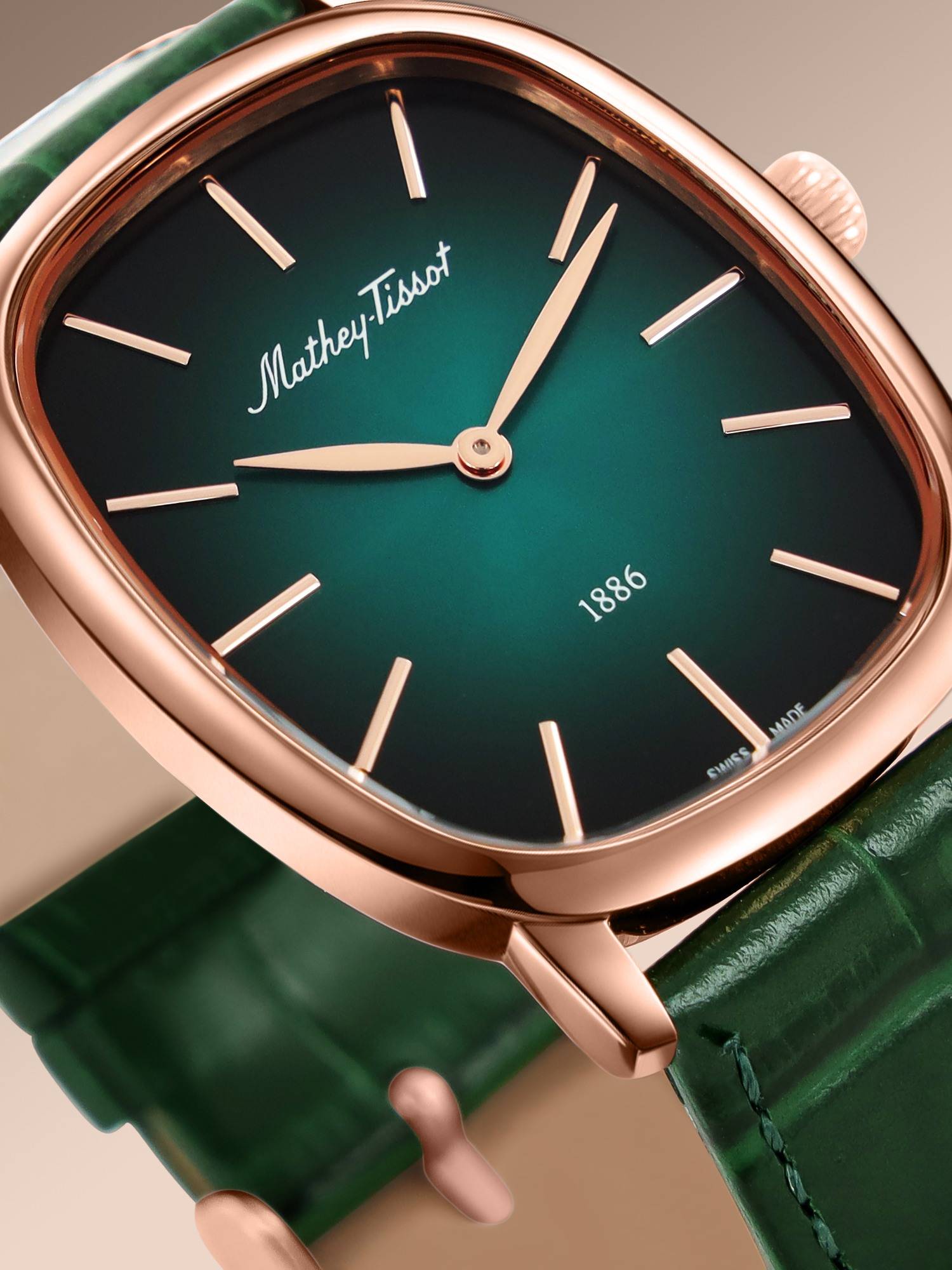 Buy Mathey-Tissot Martin Stainless Steel Green Dial Watch For