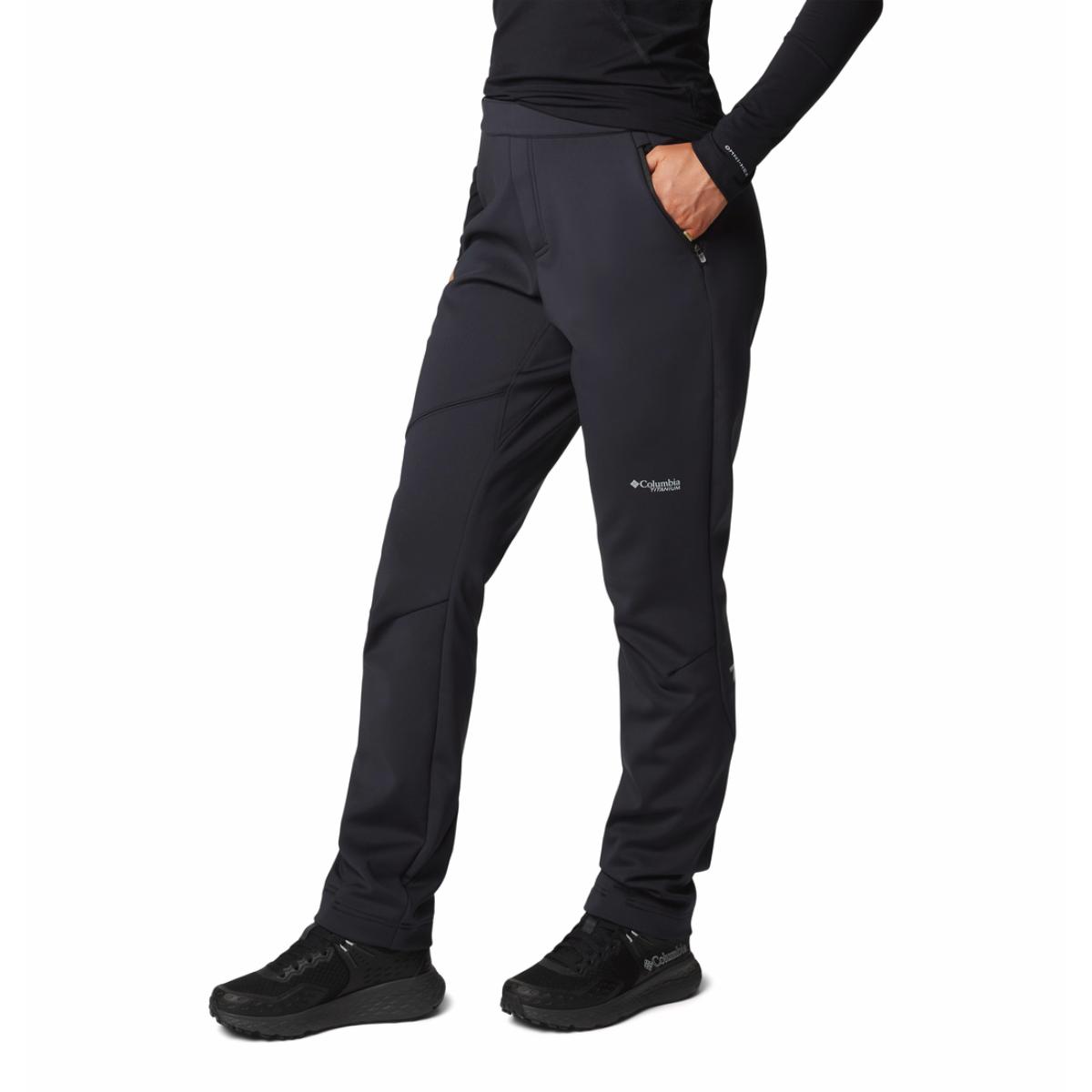 Buy Columbia Black Vast Canyon HighRise Softshell Trackpant Online