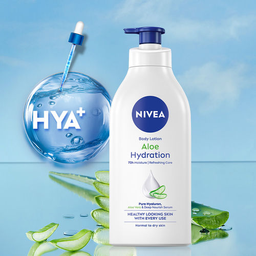 NIVEA 100% NATURAL ALOEVERA Body lotion- 5 in 1 COMPLETE CARE for 48H  Refreshing moisturization