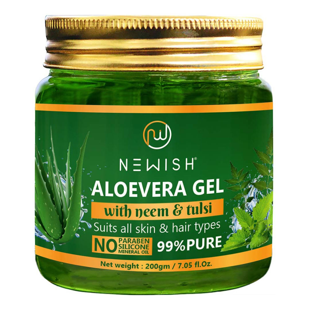 NEWISH Aloe Vera Gel for Face Enriched with Tulsi & Neem