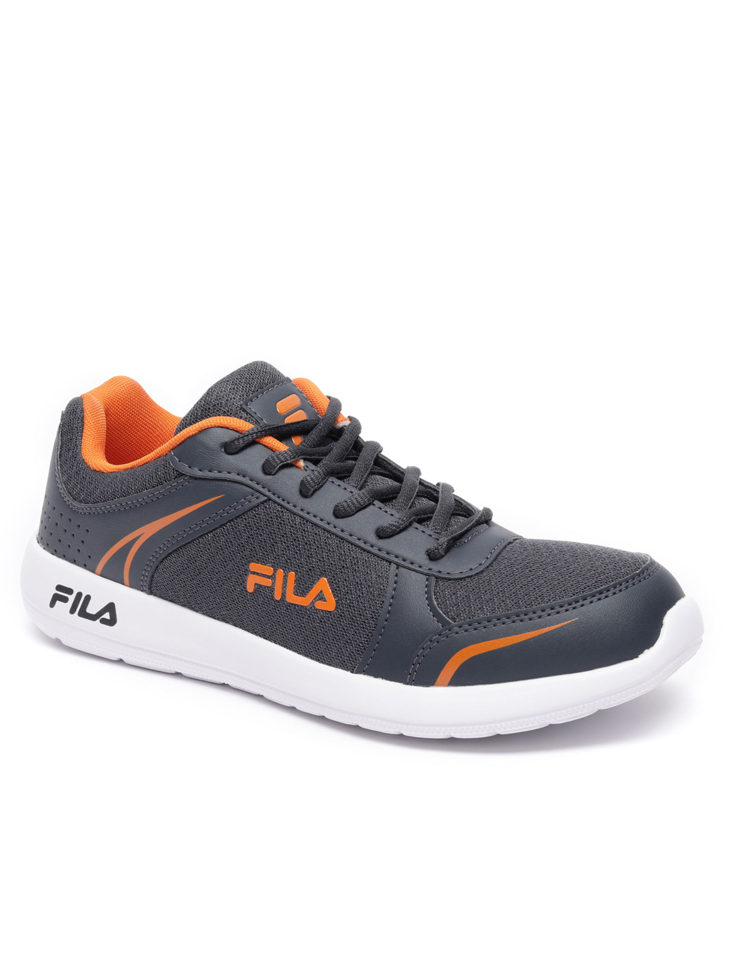 fila grey and orange shoes