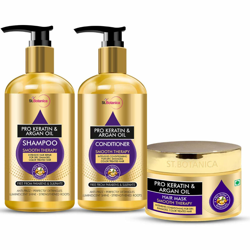  Pro Keratin And Argan Oil Shampoo + Conditioner + Hair Mask:  Buy  Pro Keratin And Argan Oil Shampoo + Conditioner + Hair Mask  Online at Best Price in India | Nykaa