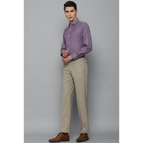 Buy Louis Philippe Beige Trousers at