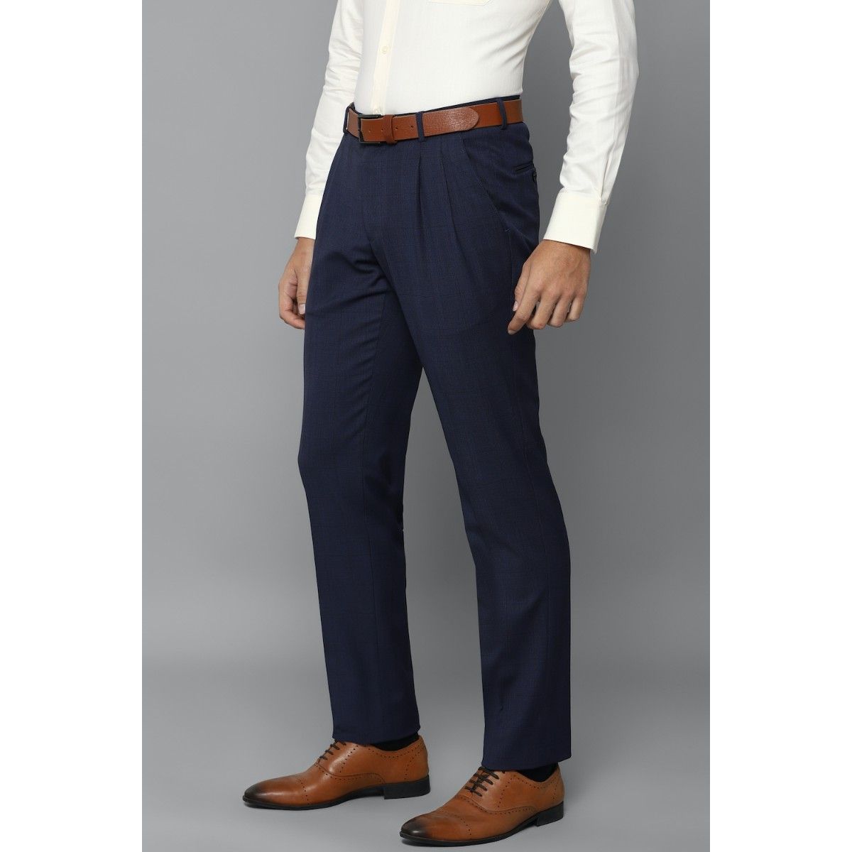 Buy Louis Philippe Navy Trousers Online - 710502 | Louis Philippe
