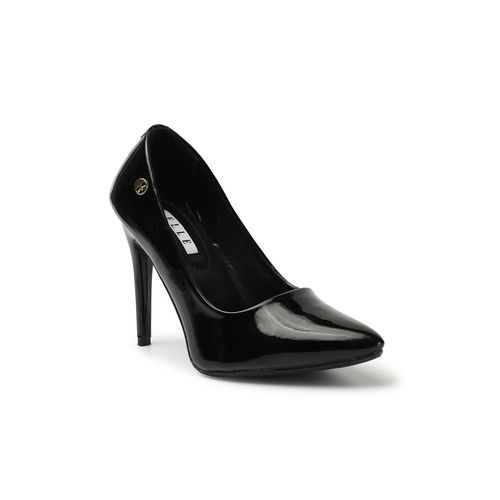 Buy ELLE Black Women Solid Heeled Pumps Online