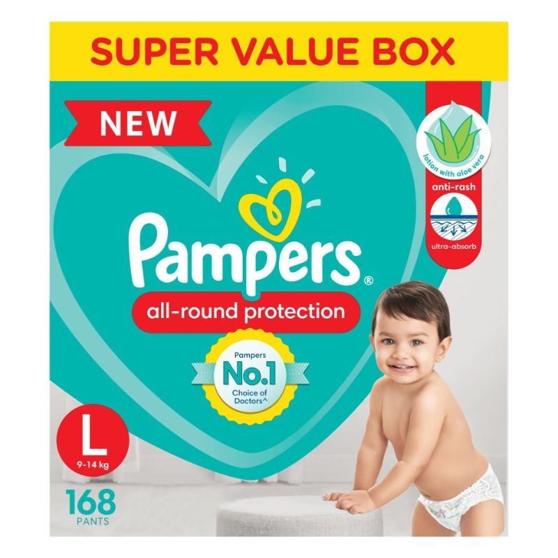 Buy Pampers Baby Diaper  Pants Medium 712 kg Soft Cotton Soaks up to  12 Hours Online at Best Price of Rs 139525  bigbasket