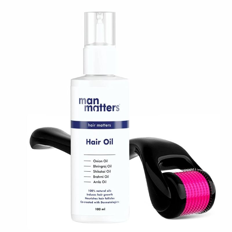 Man Matters Hair Growth Oil And Derma Roller For Men