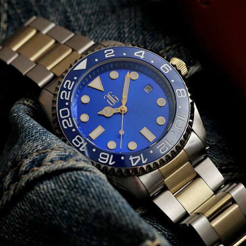 Aries Gold AG Collective Automatic Blue GMT Round Dial Men's Watch - G 9040  SGBU-BUG: Buy Aries Gold AG Collective Automatic Blue GMT Round Dial Men's  Watch - G 9040 SGBU-BUG Online