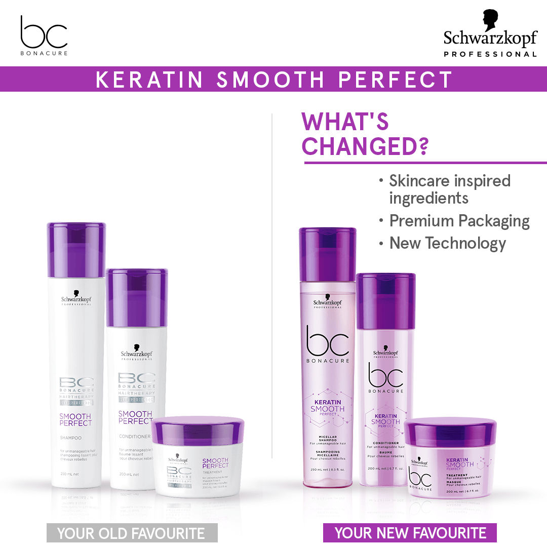 schwarzkopf professional bonacure keratin smooth perfect treatment