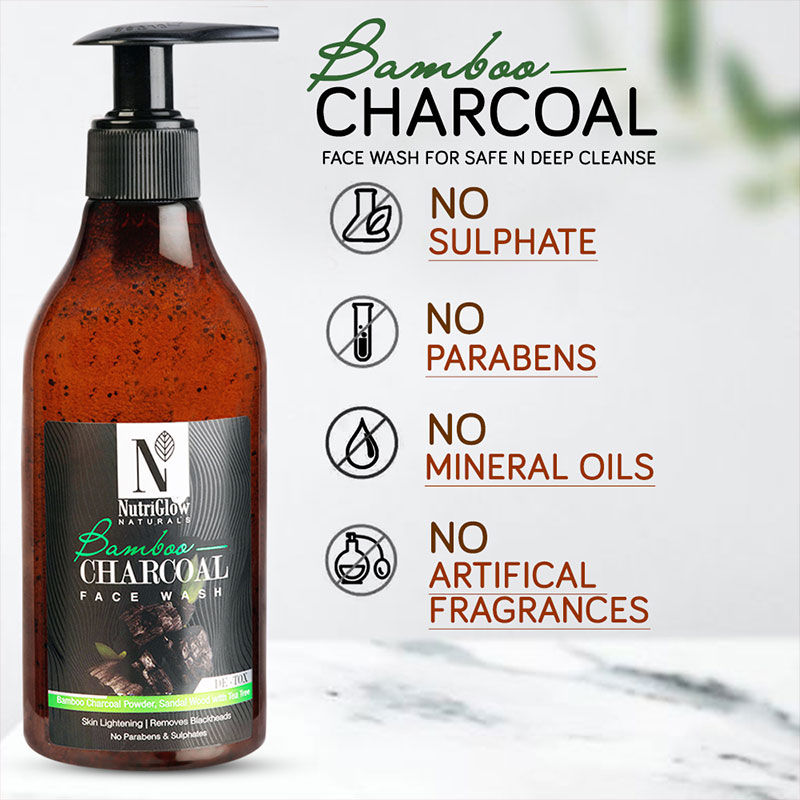 nutriglow charcoal face wash