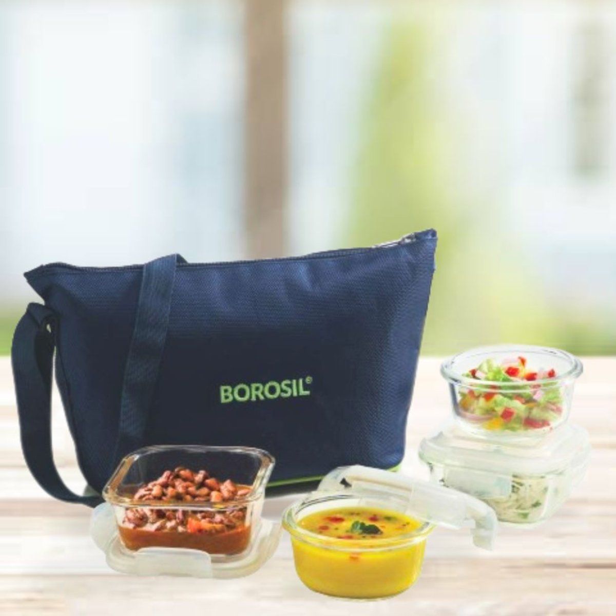 Buy Borosil Elite Borosilicate Glass Lunch Box - Set of 2 (400 ml each),  Round, Verical, Break and Chip Resistant, Microwave Safe Office Tiffin  Online at Best Prices in India - JioMart.