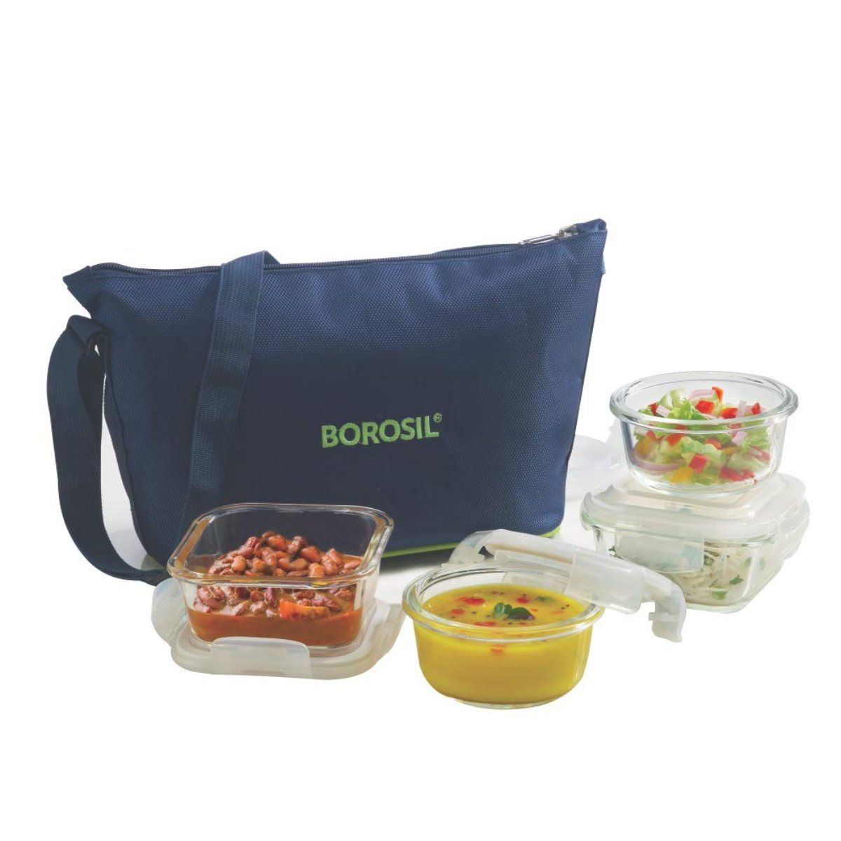 Borosil Pride Glass Lunch Box, Round x 2 (Flat Bag) | MyBorosil | Reviews  on Judge.me