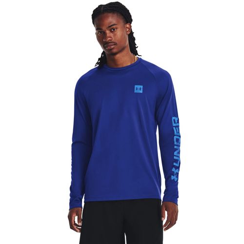 Buy Under Armour Men Tech Print Fill Long Sleeves T-Shirt Blue