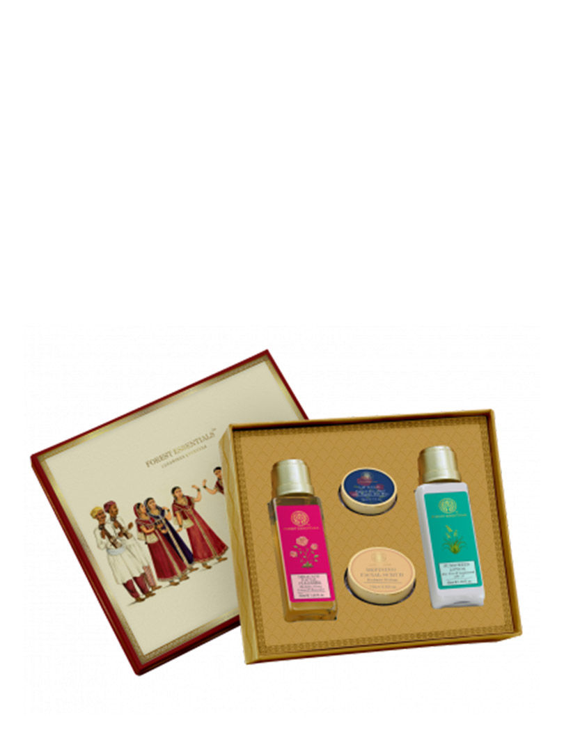 Forest Essentials Facial Essentials Gift Box (Face Wash+Face Scrub+Lip