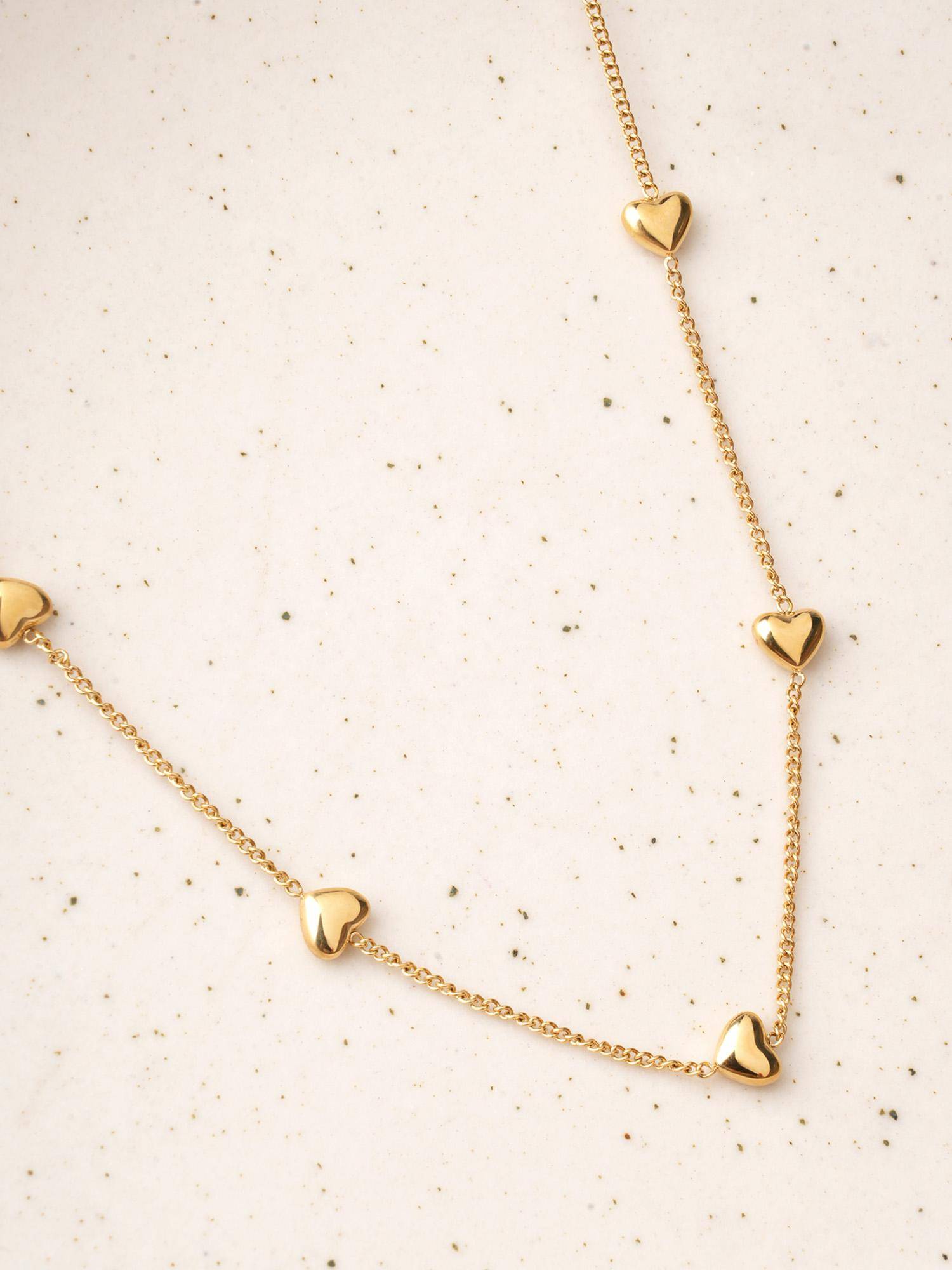 Palmonas Golden Loop Charm Necklace for Women - Waterproof and Anti-Tarnish