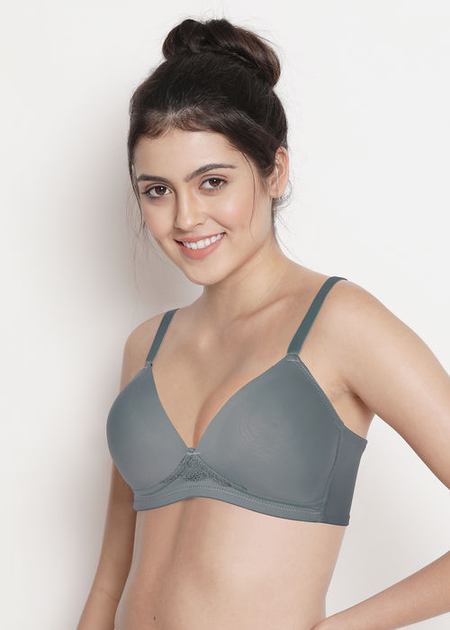 Buy Shyaway Taabu FullCoverage Wirefree Lace Trim Everyday Padded Bra-  Multicolor(Pack of 3) Online