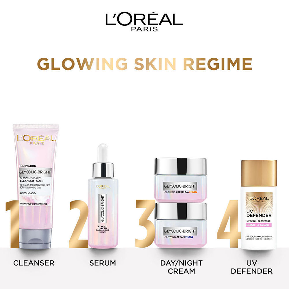 Buy L'Oreal Paris Glycolic Bright Serum With Glycolic Acid ...