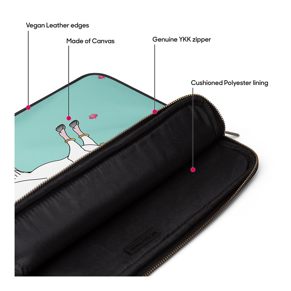 Buy DailyObjects Dreamy Cow Zippered Sleeve For Laptop/macbook Online