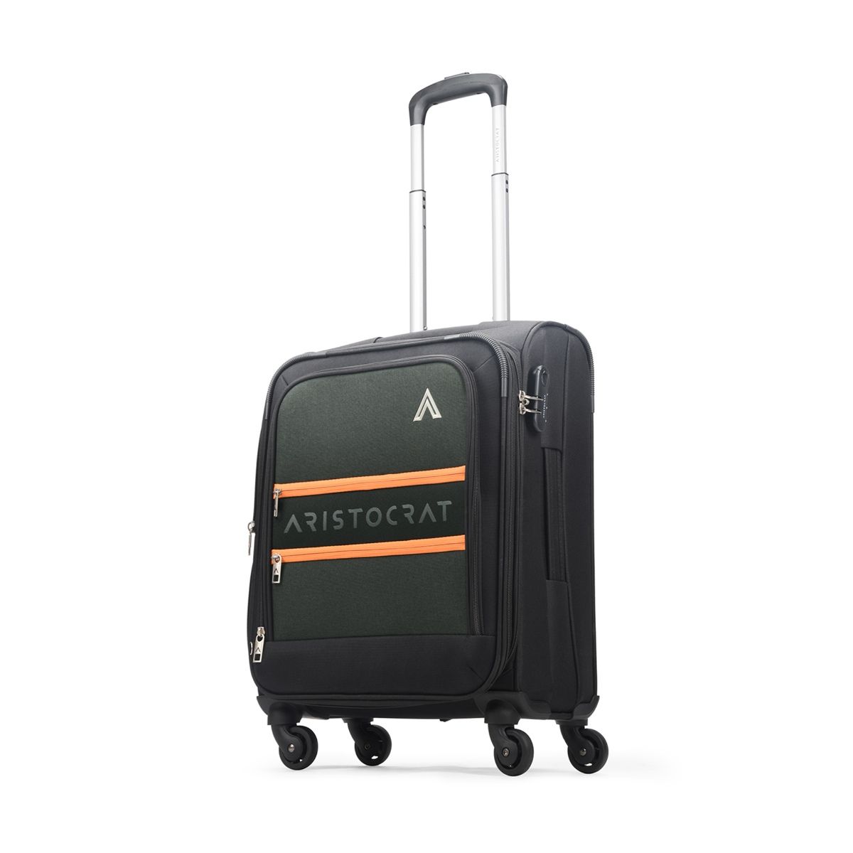 Buy Aristocrat Apache 4 Wheel Black Trolley Bag Online