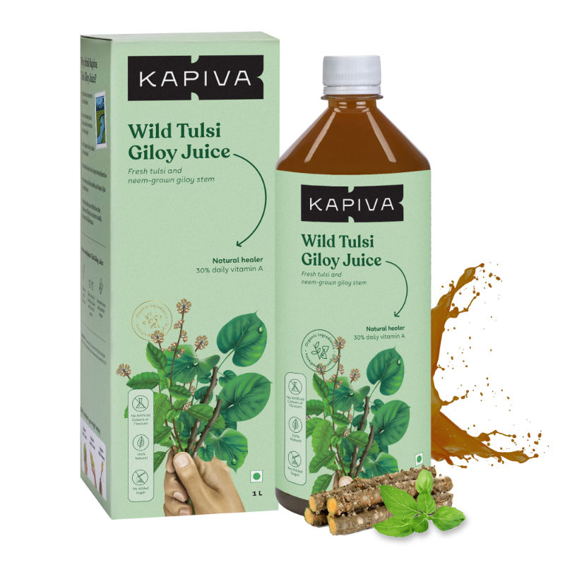Kapiva Ayurveda Wild Tulsi Giloy Juice (Natural Juice for Building Immunity)- No Added Sugar