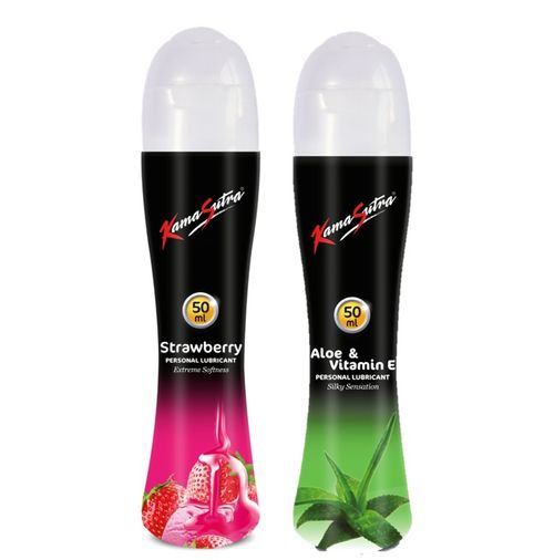 Buy KamaSutra Lubricant Combo Of 2, Strawberry 50ml + Aloevera 50ml Online