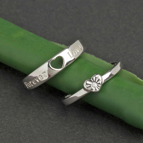 Buy Peora Forever Austrian Crystal Love Adjustable Silver Metal