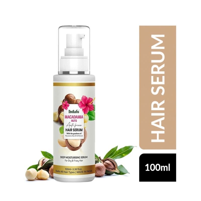 Indalo Macadamia Nuts Anti-Frizz Hair Serum With Hibiscus: Buy Indalo  Macadamia Nuts Anti-Frizz Hair Serum With Hibiscus Online at Best Price in  India | Nykaa