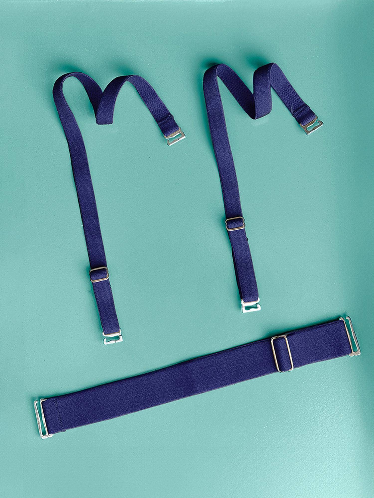 Clovia Blue Adjustable Shoulder Straps and Back Band