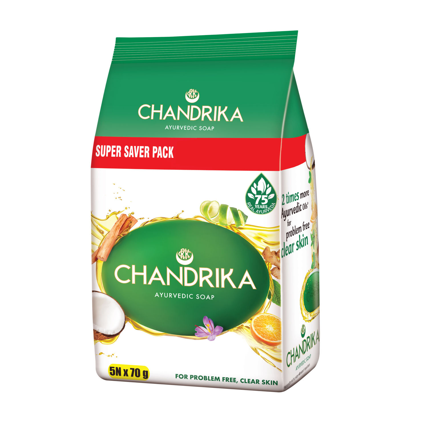 Chandrika Ayurveda Handmade Soap Super Saver Pack