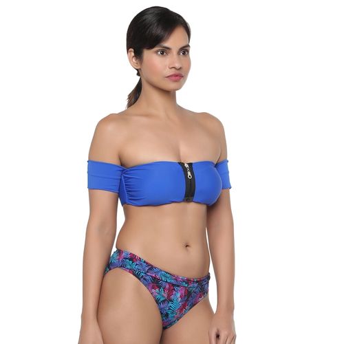 Buy Miorre Front Zip Bikini Set - Blue (36) Online