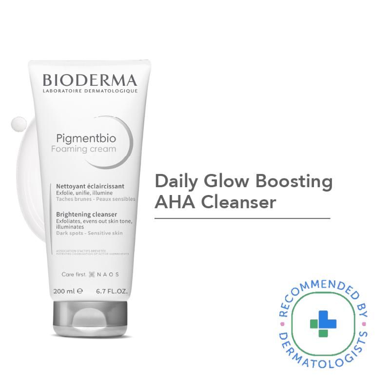Bioderma Pigmentbio Foaming Cream Brightening Exfoliating Cleanser For Dark Spots, Sensitive Skin