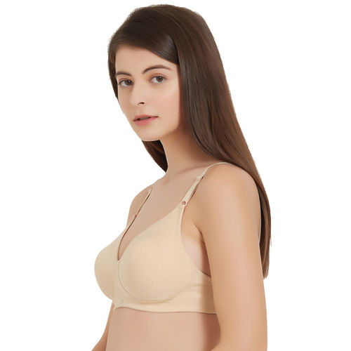 Buy SOIE Women's Full Coverage Seamless Cup Non-Wired Bra -Nude Online