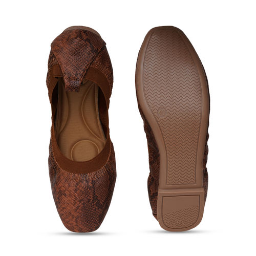 Buy Sherrif Shoes Women Brown Casual Ballerina Online