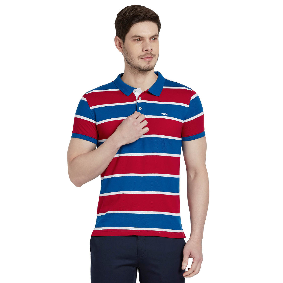 ColorPlus Medium Red Striped T-Shirt (S)