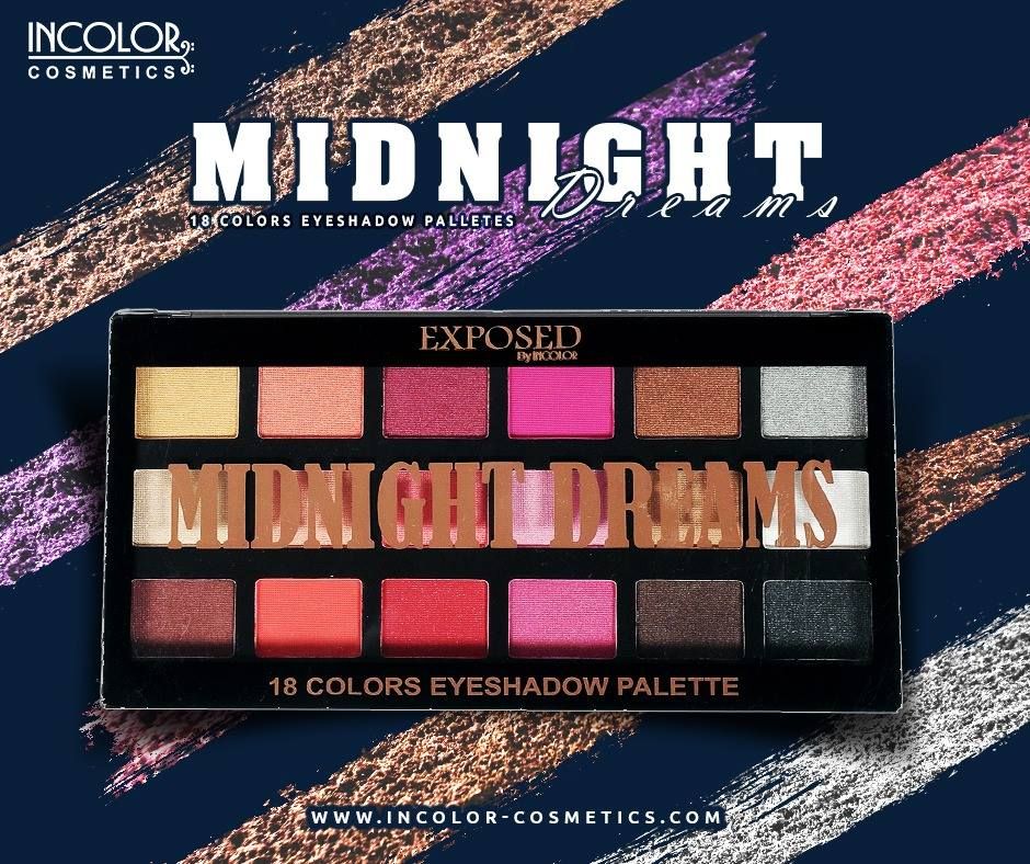 Incolor Exposed Midnight Dreams 18 Colors Eyeshadow Palette - 1