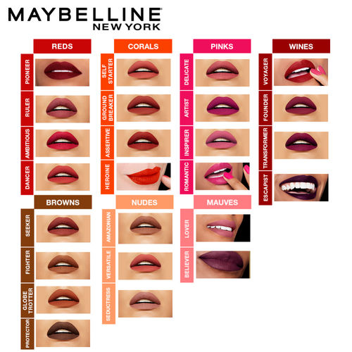 Maybelline New York Super Stay Matte Ink Liquid Lipstick Buy Maybelline New York Super Stay Matte Ink Liquid Lipstick Online At Best Price In India Nykaa Check out maybelline lipstick's reviews & choose from a variety of shades for fair or dark skin, available at low prices.