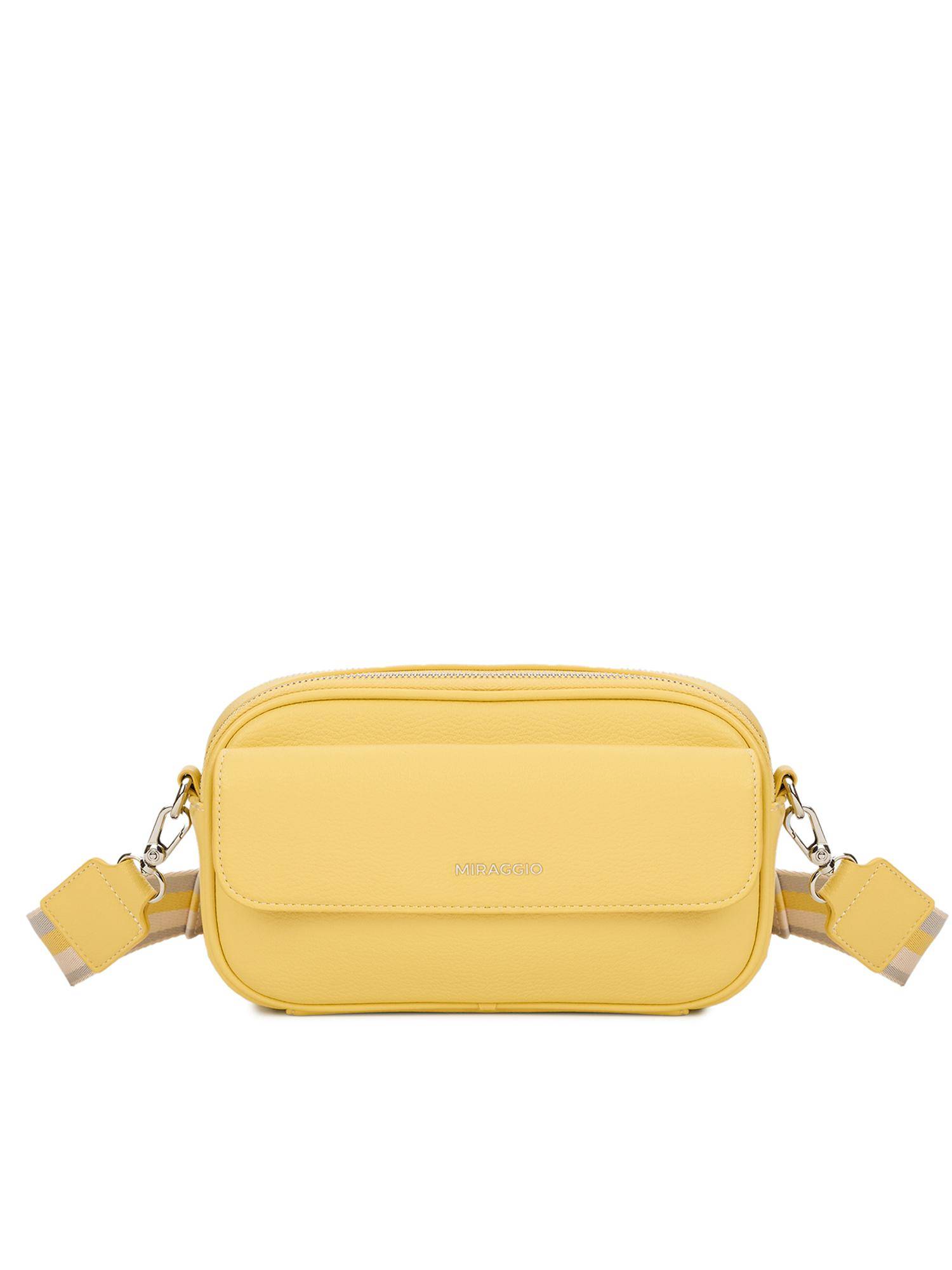 MIRAGGIO Erica Women Sling Bag with Detachable Strap-Yellow