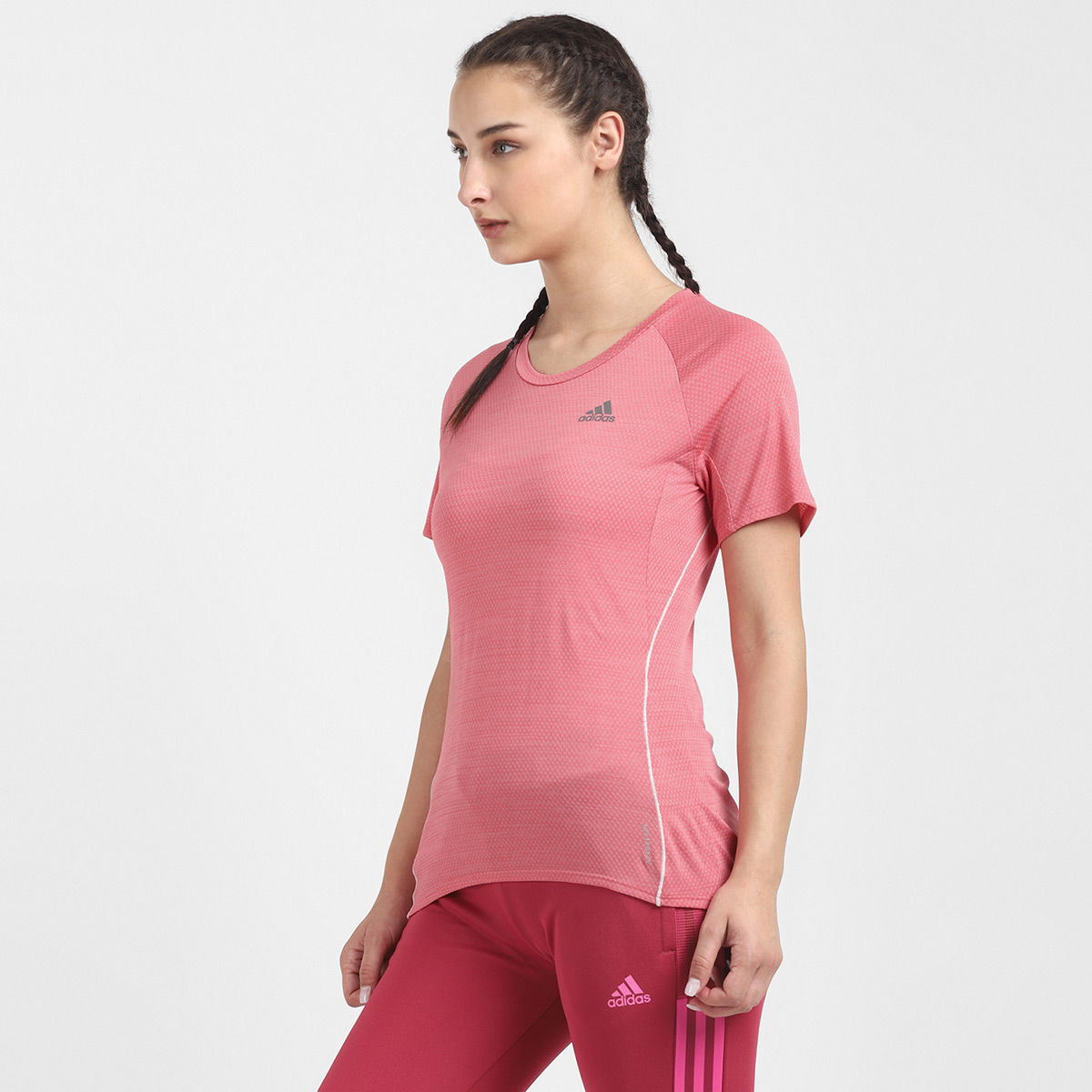 adidas Adi Runner Tee Pink Running Tshirt Buy adidas Adi Runner Tee Pink Running Tshirt