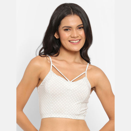 Strappy front cotton bralette