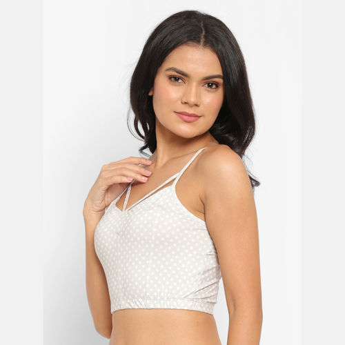 Strappy front cotton bralette