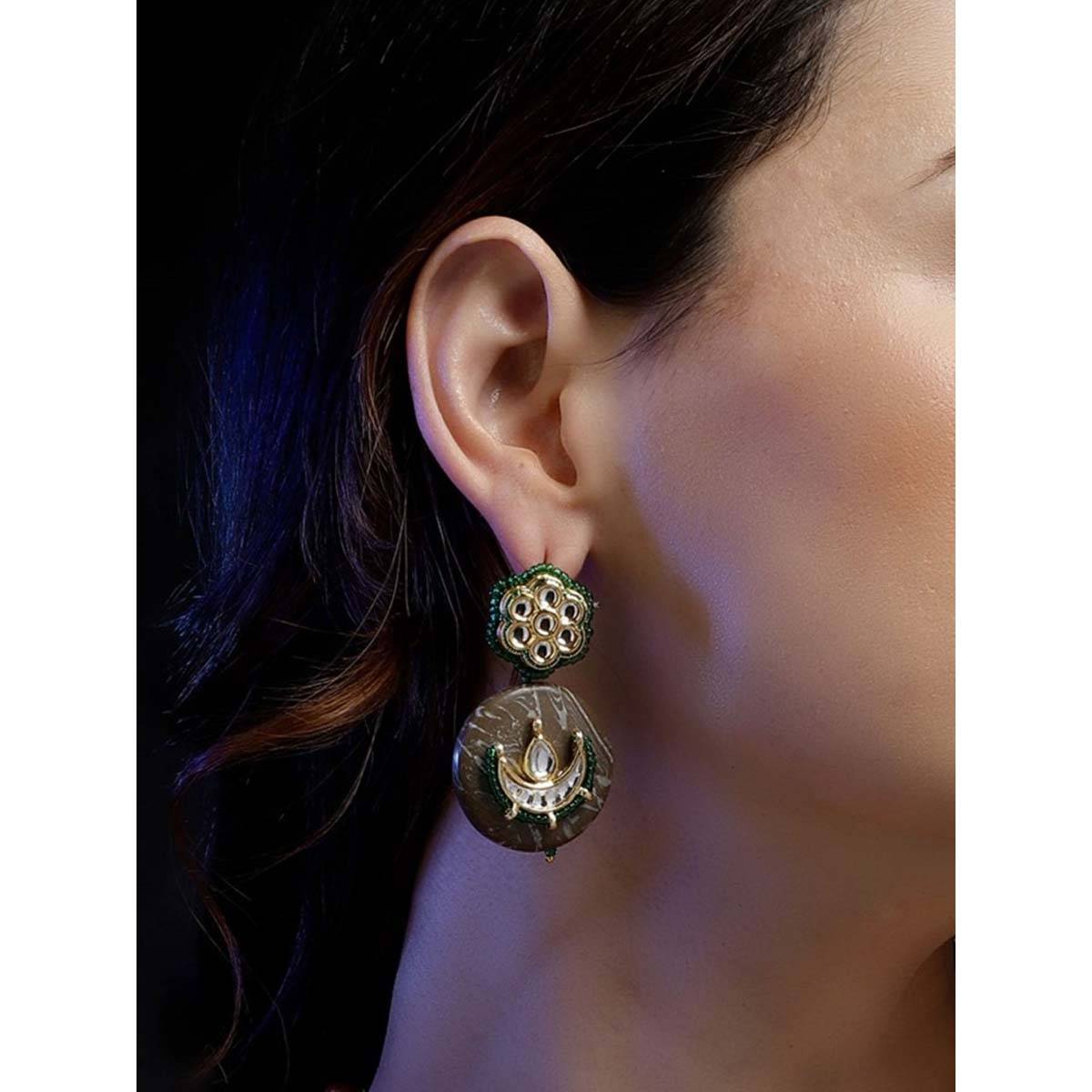 Dugran By Dugristyle Zamurd Zameen Drop Earring