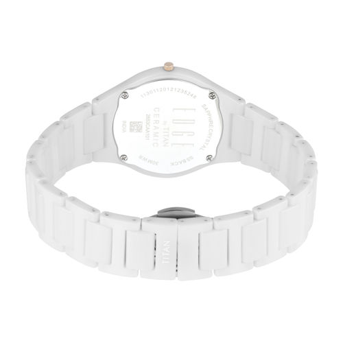 Buy Titan Edge Ceramic 2653Qc04 White Dial Analog Watch For Women